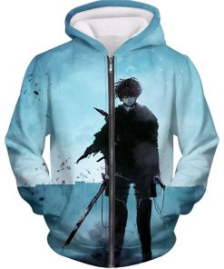 Attack On Titan Deadly Fighter Captain Levi All Over Print Hoodie and Zip
