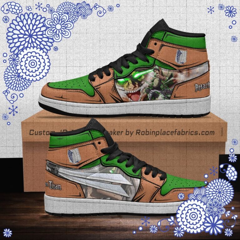 Attack On Titan Eren Yeager Anime Shoes Custom Boot Sneakers