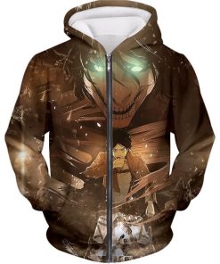 Attack On Titan Eren Yeager The Titan Dark AOP Hoodie Attack On Titan Eren Yeager The Titan Dark AOP Hoodie