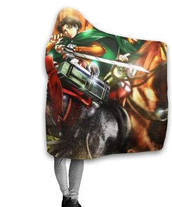 Attack On Titan Fleece Flannel Warm Throw Winter Hooded Blanket Attack On Titan Fleece Flannel Warm Throw Winter Hooded Blanket