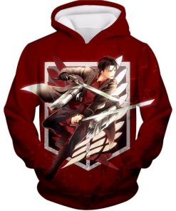 Attack On Titan Humanitys Strongest Soldier Levi Ackerman Of Survey Corps 3D Printed Hoodie