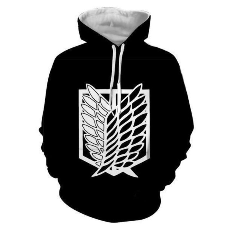 Attack On Titan Japanese Logo All Over Print Hoodie and Zip