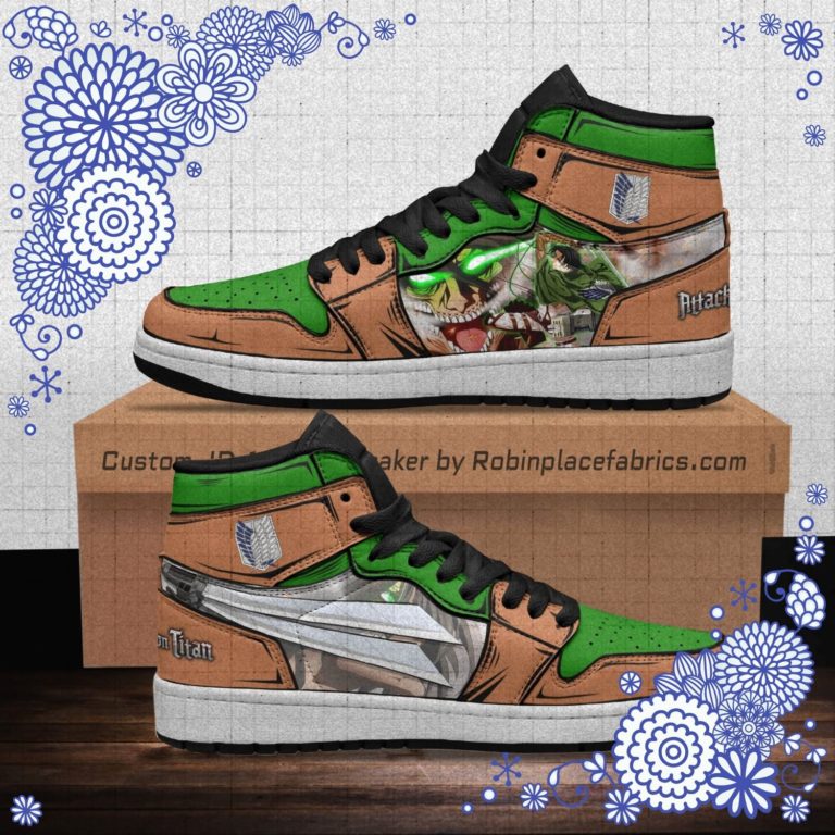 Attack On Titan Levi Ackerman Anime Shoes Custom Boot Sneakers