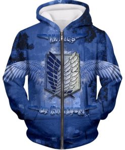 Attack On Titan Mikasa Ackerman The Survey Soldier Action All Over Print Hoodie and Zip