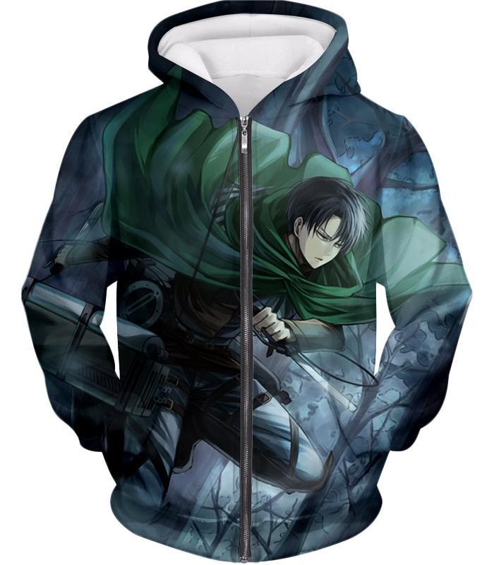 Attack On Titan Super Survey Soldier Captain Levi All Over Print Hoodie ...