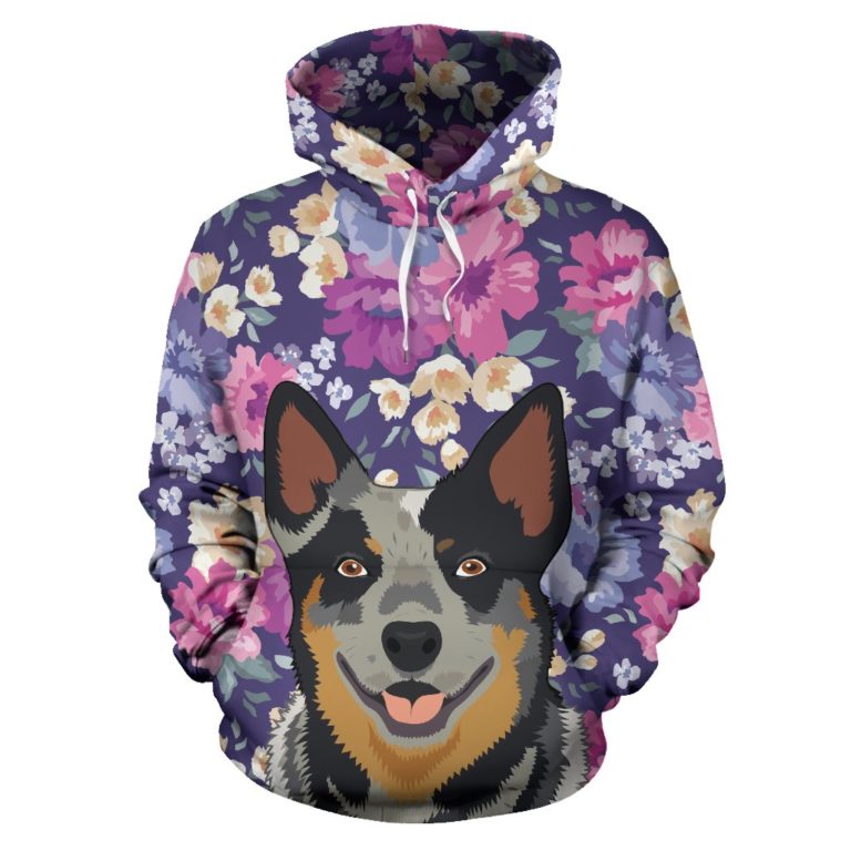 Australian Cattle Dog Portrait Hoodie