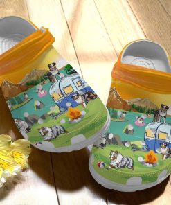 Australian Shepherd Clog Whitesole Camping With My Babies Crocs Crocband Clog
