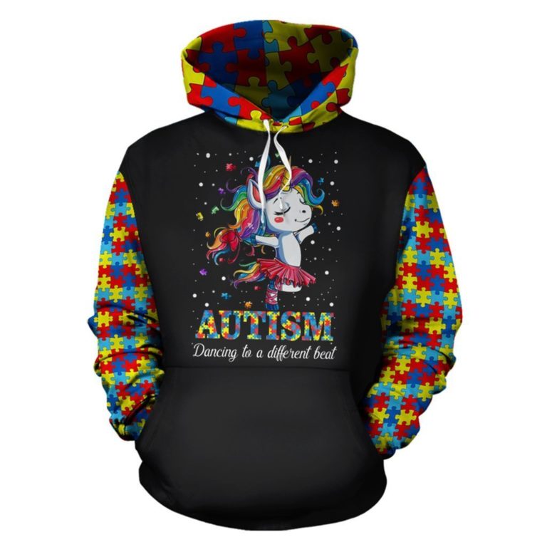 Autism Awareness Unicorn Hoodie
