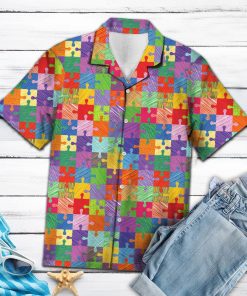 Autism Pieces Colorful Hawaiian Shirt Autism Pieces Colorful Hawaiian Shirt