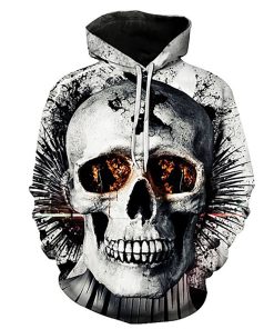 Awesome Fractured Skull 3D Print Hoodie