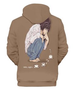 Awkward L Sitting – Death Note Merchandise All Over Print Hoodie and Zip