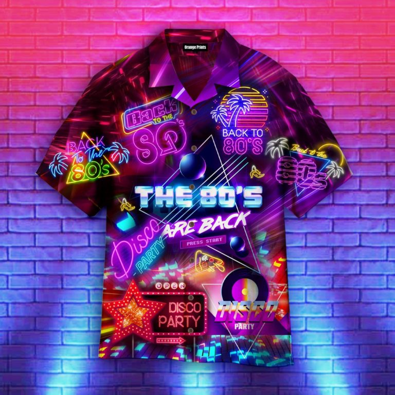 Back To The 80s Disco Party Tropical Hawaiian Shirt