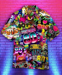 Back To The 80s Music Party Hawaiian Shirt