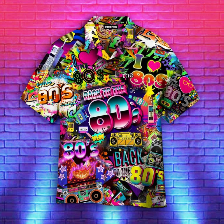 Back To The 80s Music Party Hawaiian Shirt