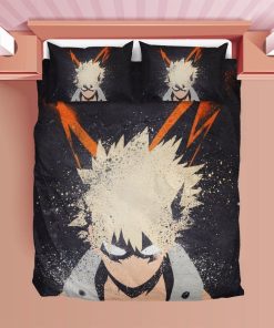 Bakugou Angry My Hero Academia Bed Set Custom Anime Bedding