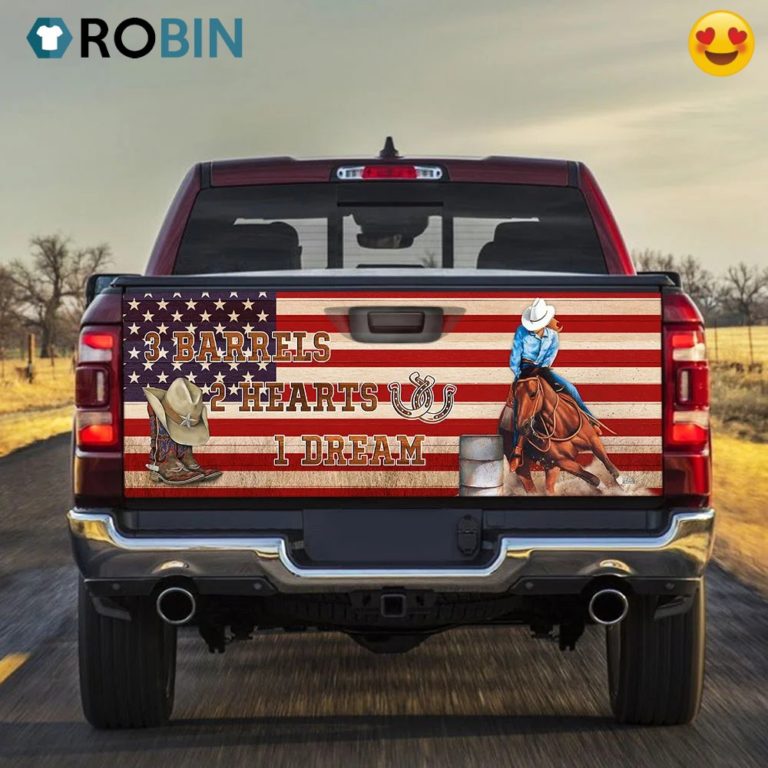 Barrel Racing Truck Tailgate Decal Sticker Wrap 1555TD