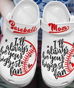 Baseball Mom Shoes Message- Biggest Fan Baseball Crocbland Clog For Men Women- Crocs Shoes