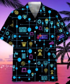 Basketball Set Neon Hawaiian Shirt – Aloha Shirt
