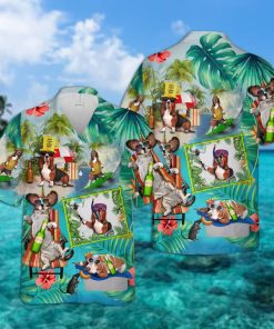 Basset Hound Surfing Hawaiian Shirt