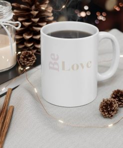 Be Love Minimalist White Ceramic Cup Valentine Mug