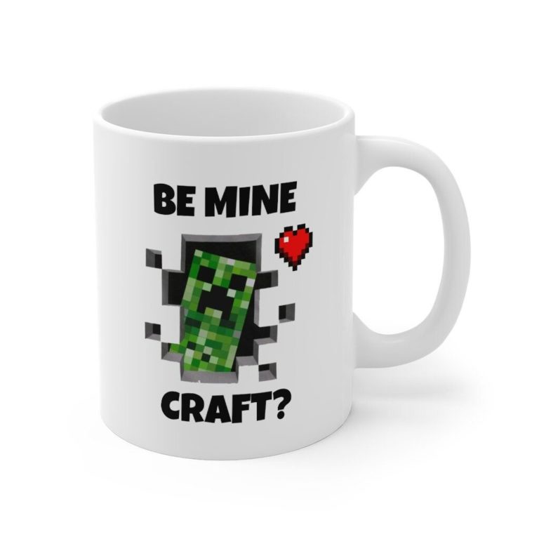 Be Mine Craft Gamer Minecraft Valentines Gift Ceramic Mug