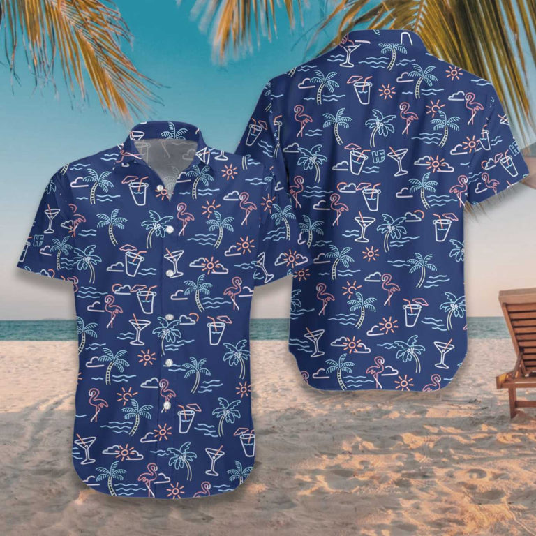 Beach Party Tropical Flamingo Hawaiian Shirt