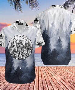 Bear in Forest Hawaiian Shirt