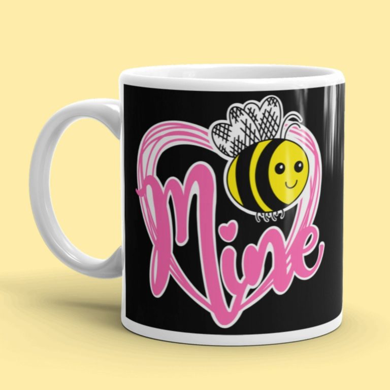 Bee Mine Gift Couple In Love Ceramic Mug