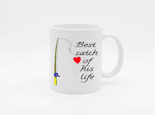 Best Catch Of His Life – Fisherman Valentines Ceramic Mug