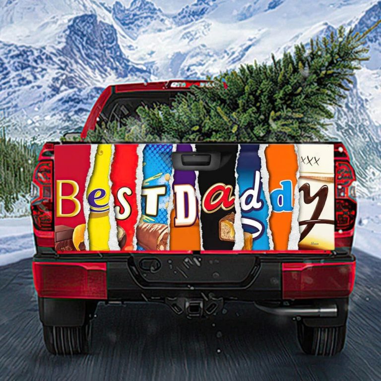 Best Dad Truck Tailgate Decal Chocolate 347