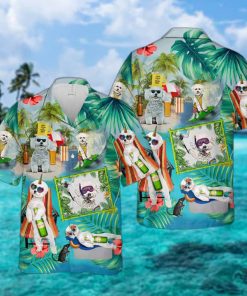 Bichon Frise Surfing Hawaiian Shirt