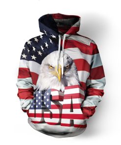 Big USA Eagle 3D Hoodie
