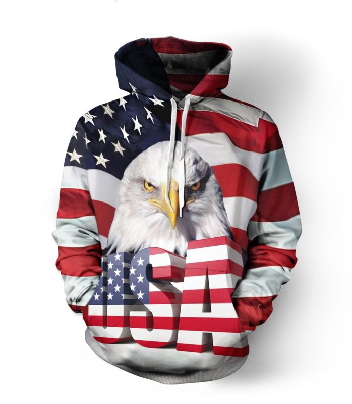 Big USA Eagle 3D Hoodie