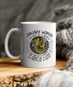 Birthday Gift January Woman The Soul Of A Mermaid Ceramic Ceramic Mug