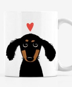 Black And Tan Dachshund Love Coffee Valentine Mug