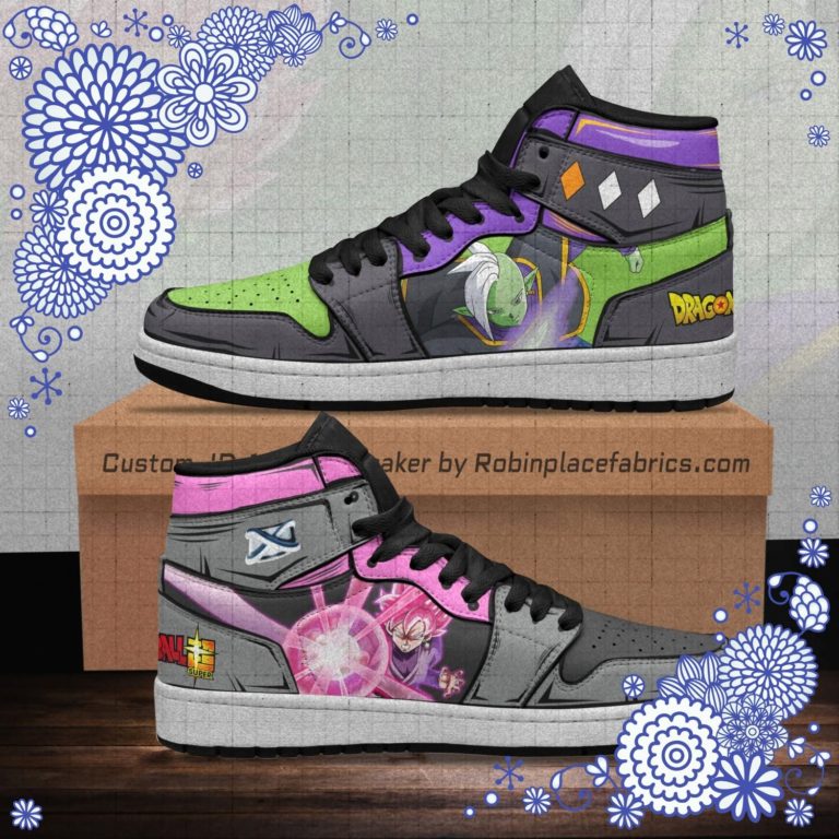 Black Goku x Zamasu Boot Sneakers Custom Dragon Ball Anime Shoes