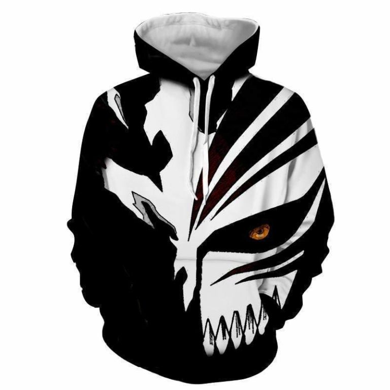 Bleach Hollow Ichigo Mask – Bleach Anime Premium 3D Hoodie and Zip