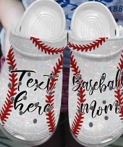 Bling Bling Baseball Vector Shoes For Batter Girl-Baseball Mom Shoes Crocbland Clog For Women Daughter- Crocs Shoes