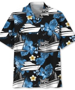 Boat Nature Short Sleeve Button Up Shirt