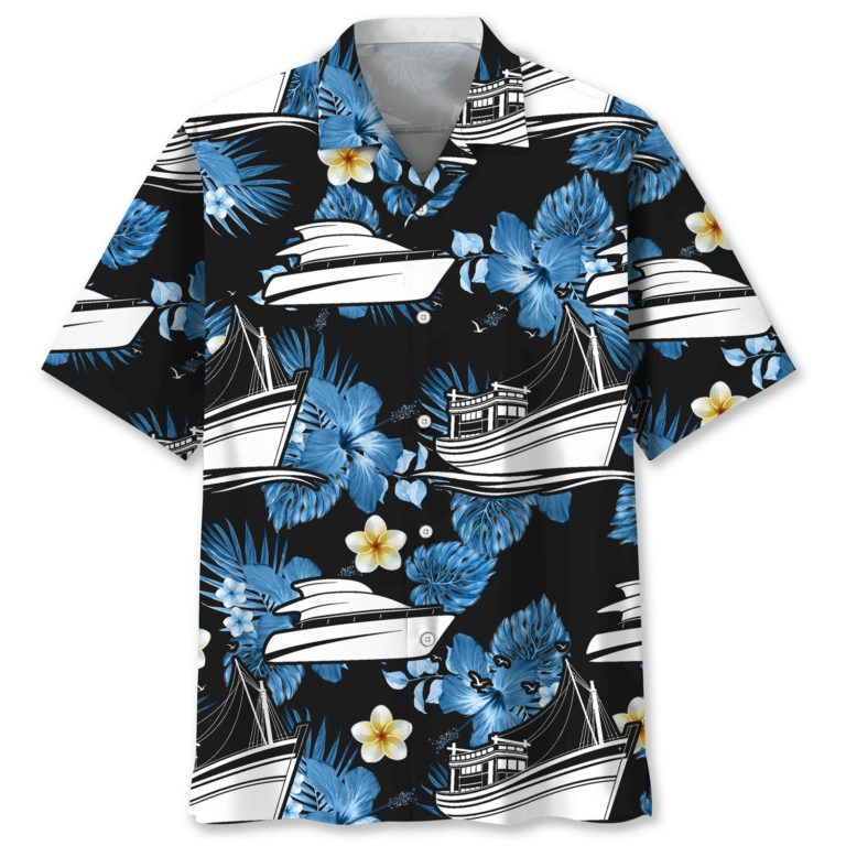 Boat Nature Short Sleeve Button Up Shirt