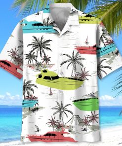 Boating Coconut Short Sleeve Casual Shirt, Aloha Shirt