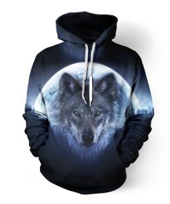 Bright Wolf Moon 3D Hoodie