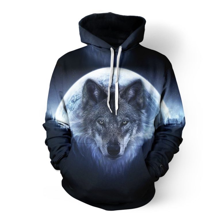 Bright Wolf Moon 3D Hoodie