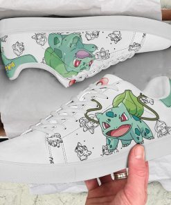 Bulbasaur Pokemon Low top Leather Stan Smith Shoes, Custom Sneaker