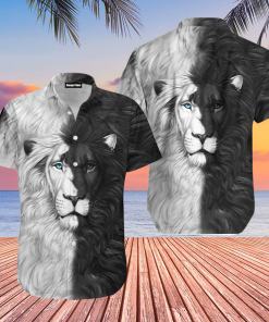 BW Lion Short Sleeve Printed Button Down