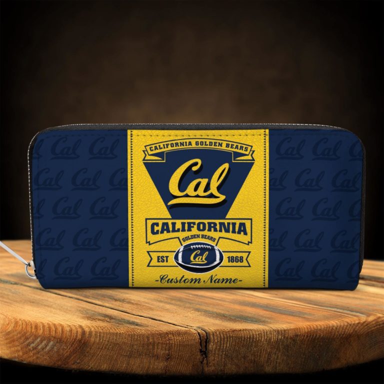 California Golden Bears Custom Name Zip Around Wallets