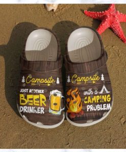 Camping Beer And Campfire Crocs Crocband Clog