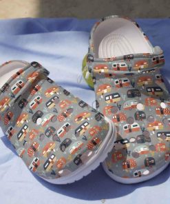 Camping Cars Pattern Clog Whitesole Crocs Crocband Clog Camping Cars Pattern Clog Whitesole Crocs Crocband Clog