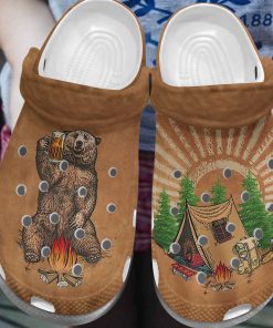 Camping Clog Bear Beer Camping Crocs Crocband Clog