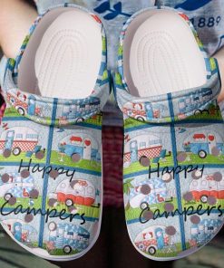Camping Clog Charming Camping Pattern Crocs Crocband Clog